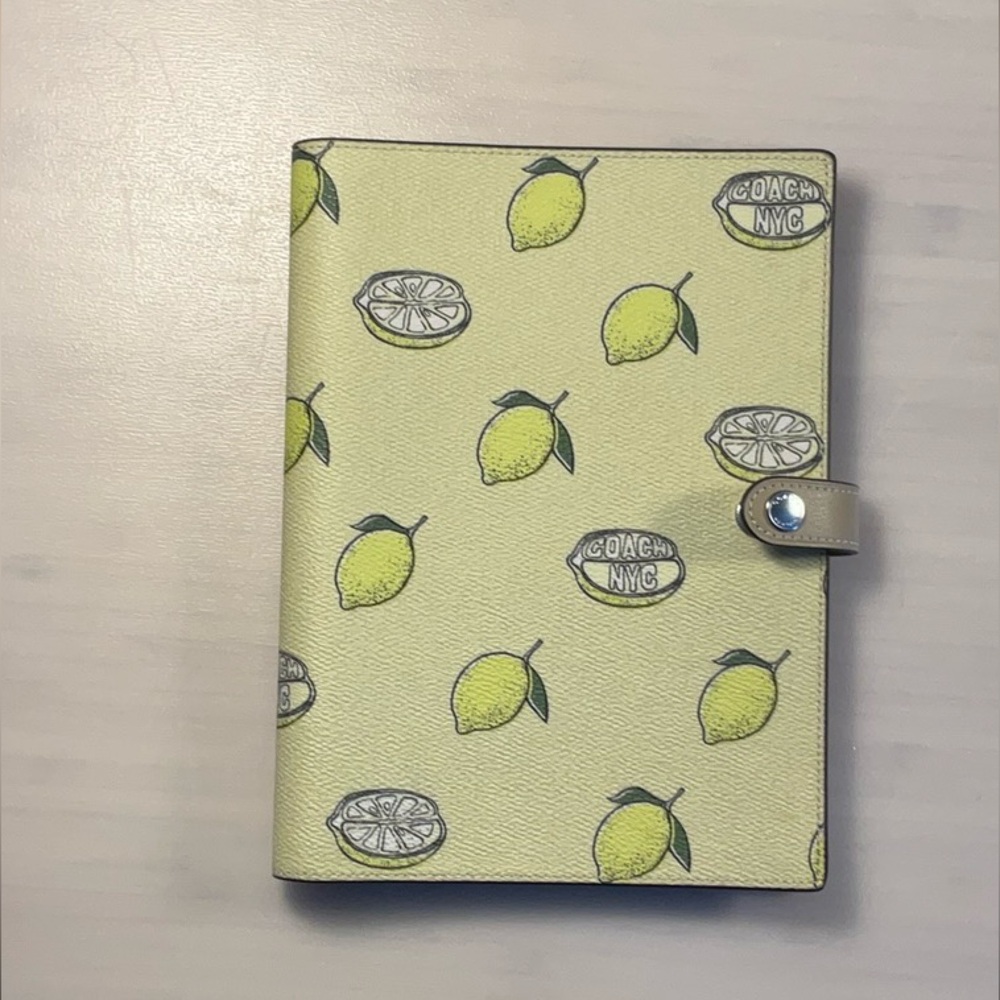 Coach Lemon Pattern Notebook